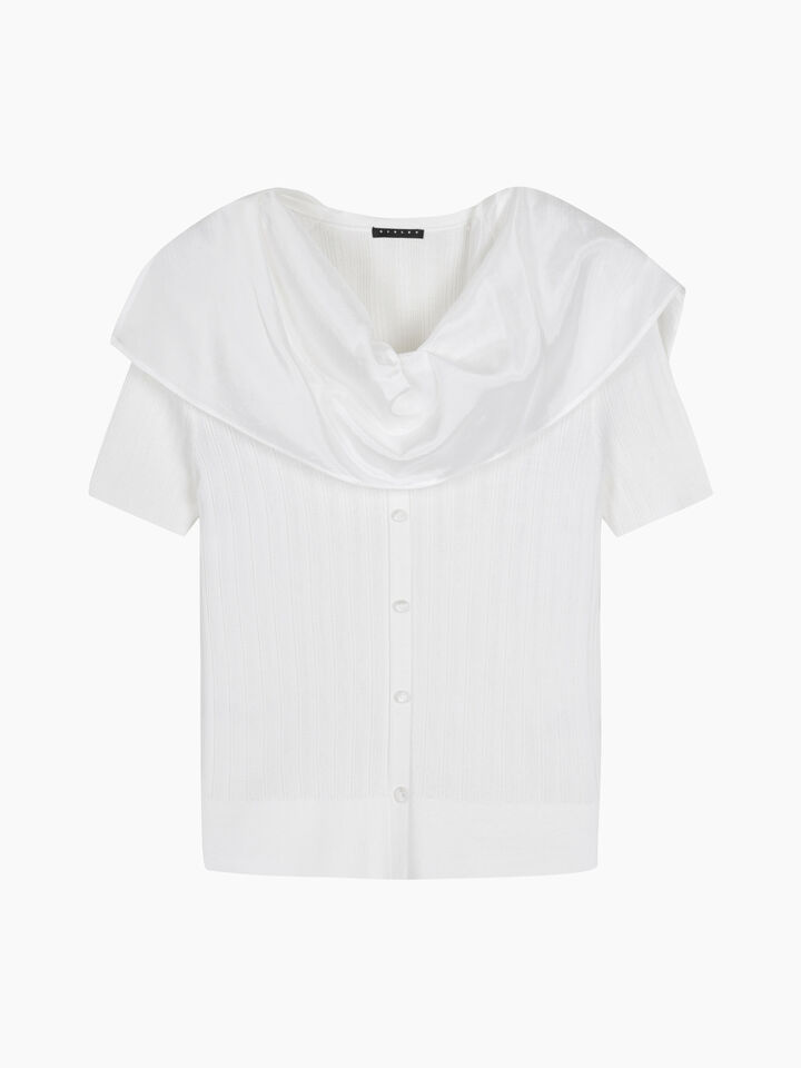 SLEEVELESS SWEATER - null - Creamy White | Sisley K image number 1